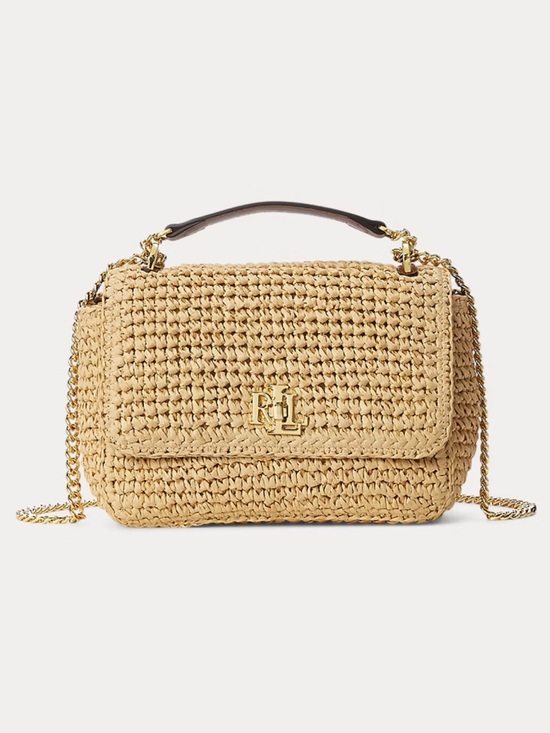 Ralph Lauren Woven Straw Medium Sophee Bag - Picture 9 of 9